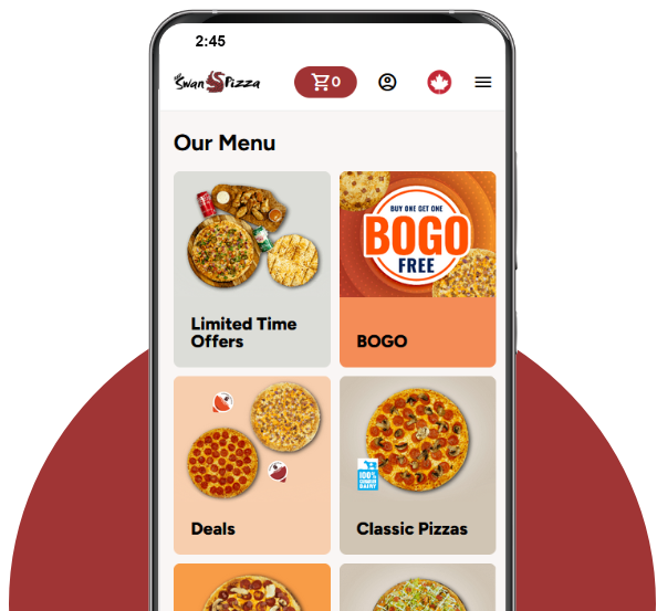Red Swan Pizza mobile app