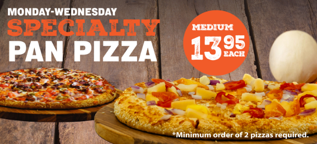 Mon, Tue & Wed Special