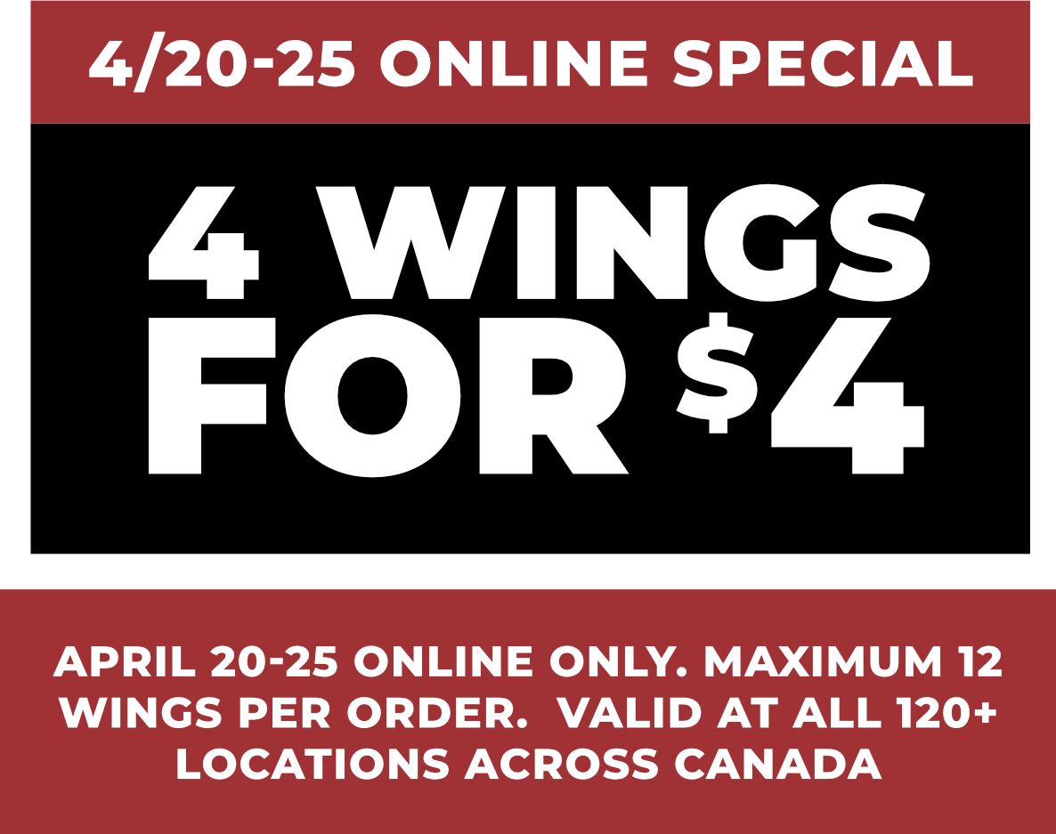 Buy any large or medium pizza - Add 6 wings, pasta, cake slice or a quesadilla for $3.95 more.